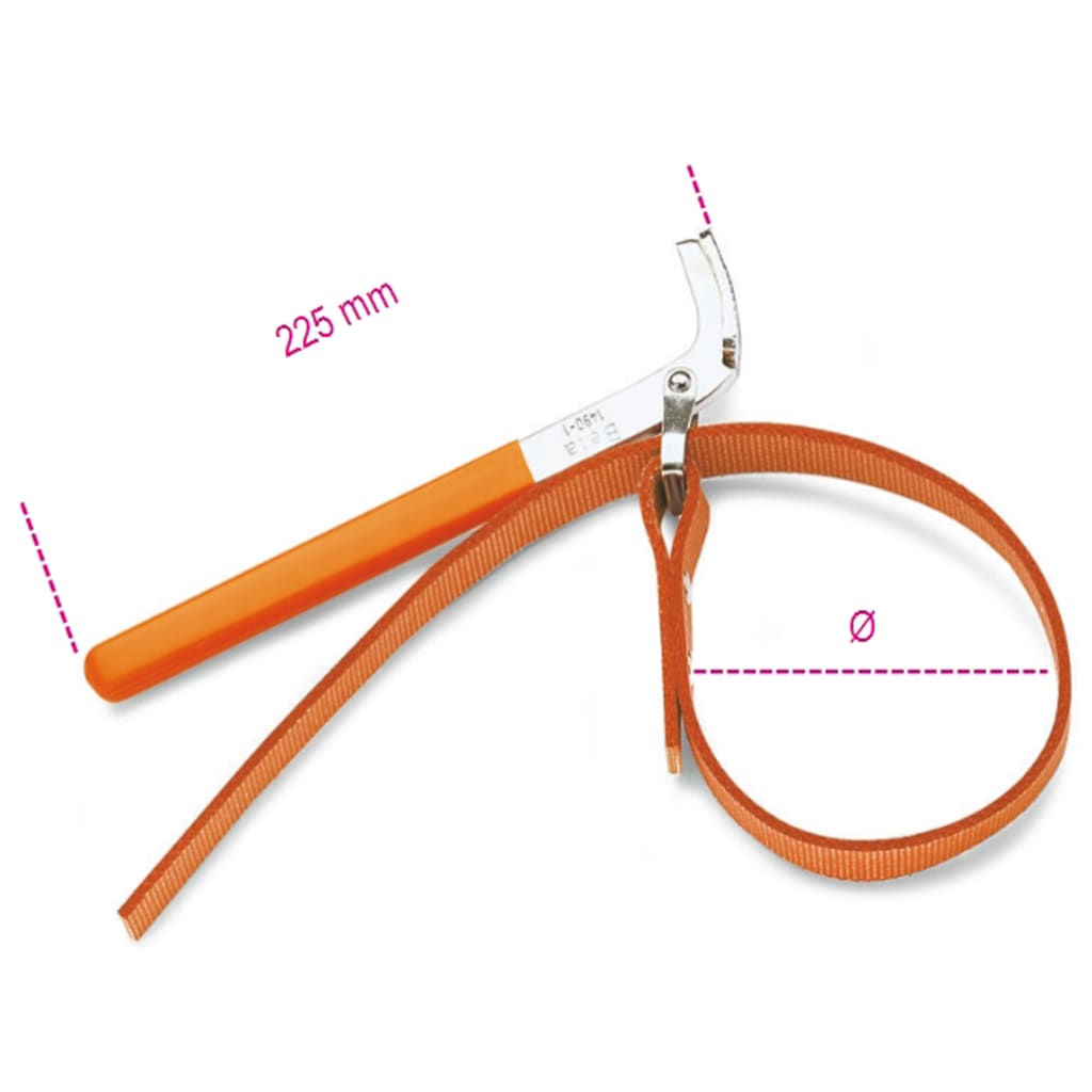 Beta Tools Bandnyckel för oljefilter 1490/2 - 2