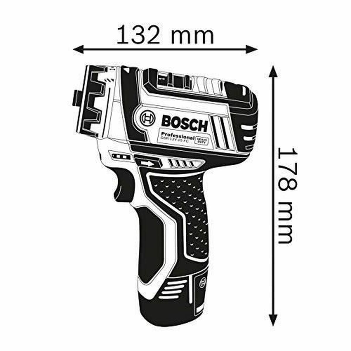 Elektrisk skruvmejsel BOSCH GSR 12V-15 FC Professional 15 Nm 30 Nm - 5