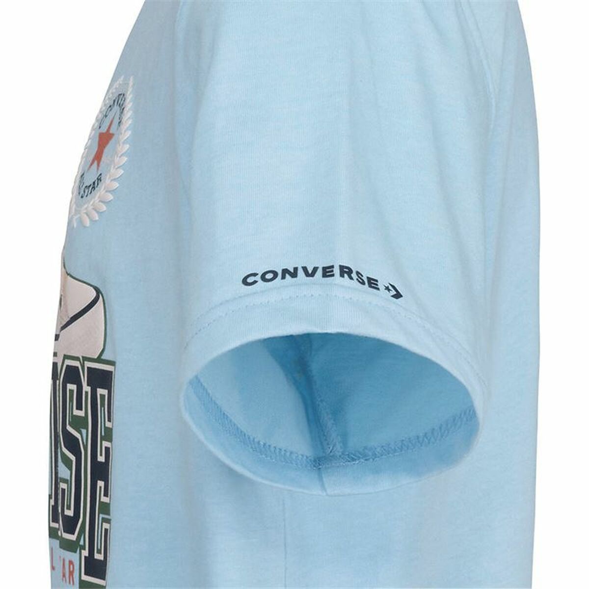 Barn T-shirt med kortärm Converse Script Sneaker Gfx Himmelsblå - 4