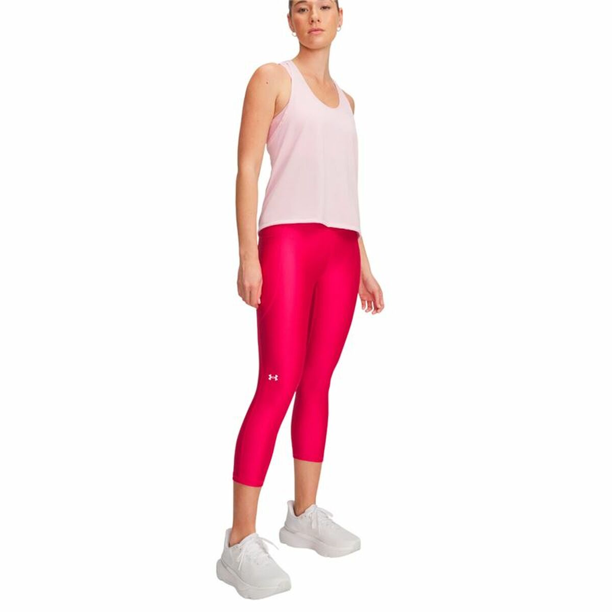 Sport-leggings, Dam Under Armour Tech Hi Capri Rosa - 3