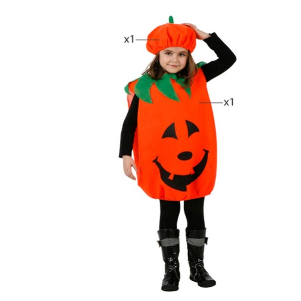 Maskeraddräkt för barn Orange Pumpa (2 Delar) - 2