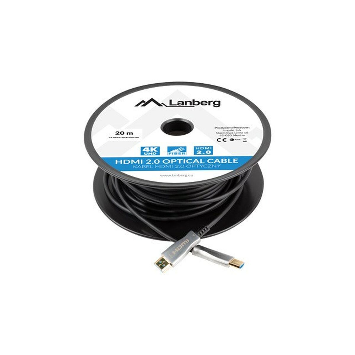 Kabel HDMI Lanberg CA-HDMI-20FB-0200-BK 20 m - 8