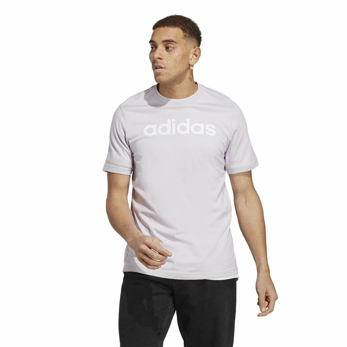 T-shirt med kortärm Herr Adidas Essentials Lila - 2