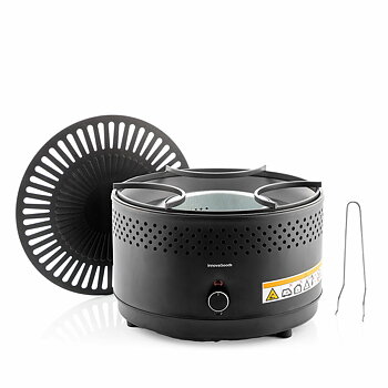 Bärbar rökfri kolgrill InnovaGoods Svart (Renoverade B)