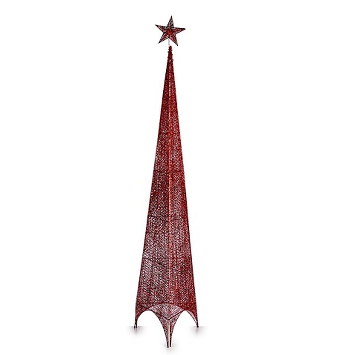 Julgran Krist+ Röd Metall Plast Torn 42 x 218 x 42 cm 188 x 8 x 42 cm (3 antal) - 3