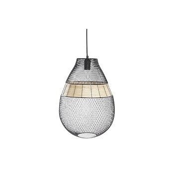 Taklampa DKD Home Decor Svart Metall Brun 50 W 32 x 32 x 43 cm
