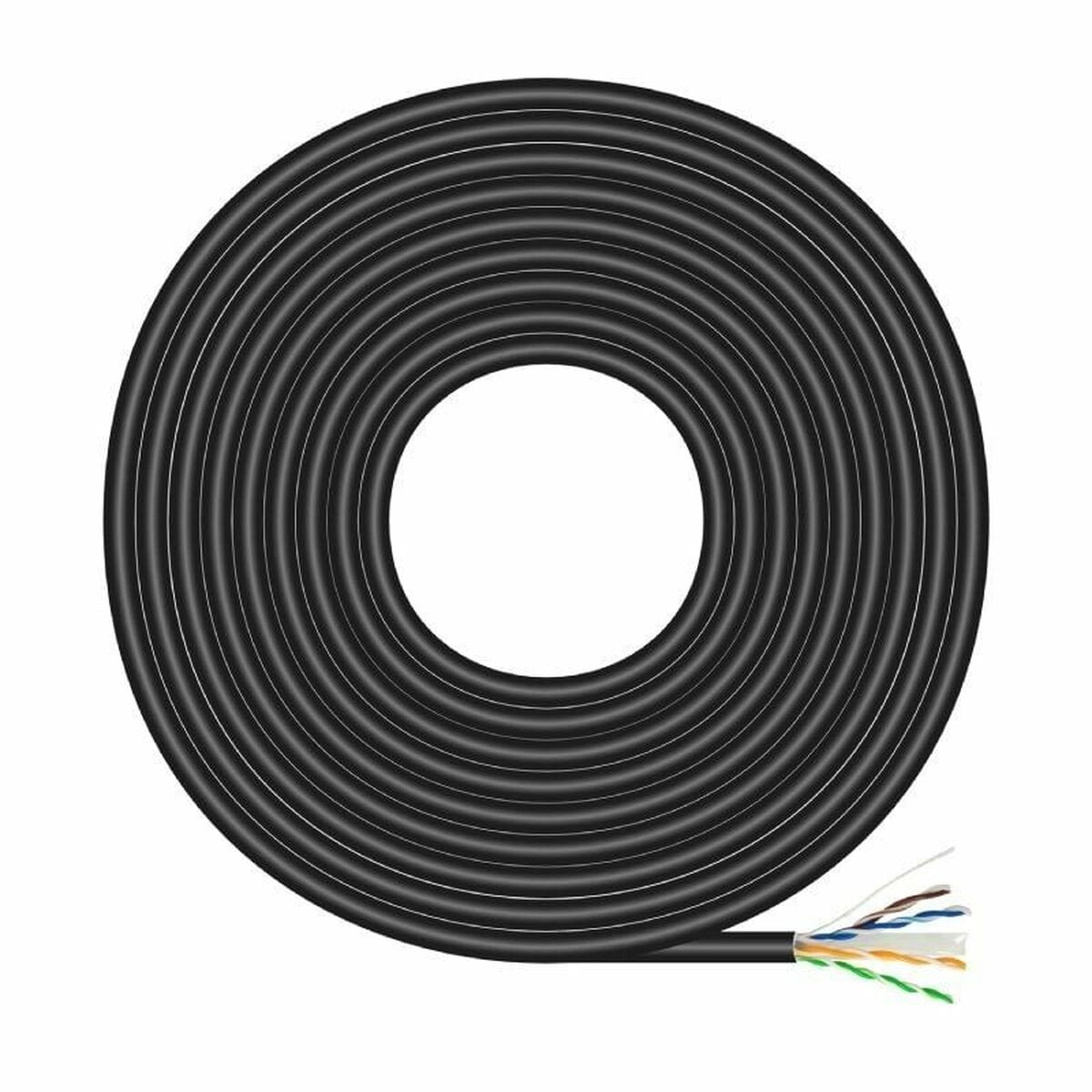 Nätkabel UTP Styv Kategori 6 Aisens A135-0675 Svart 100 m - 2