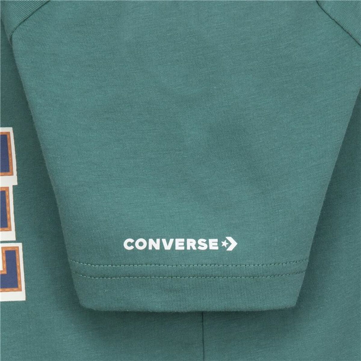 Barn T-shirt med kortärm Converse Script Sneaker Gfx Sse Turkos - 5