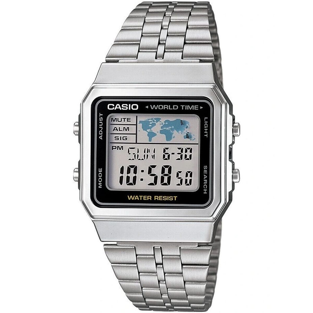 Unisexklocka Casio VINTAGE Svart Silvrig (Ø 34 mm)