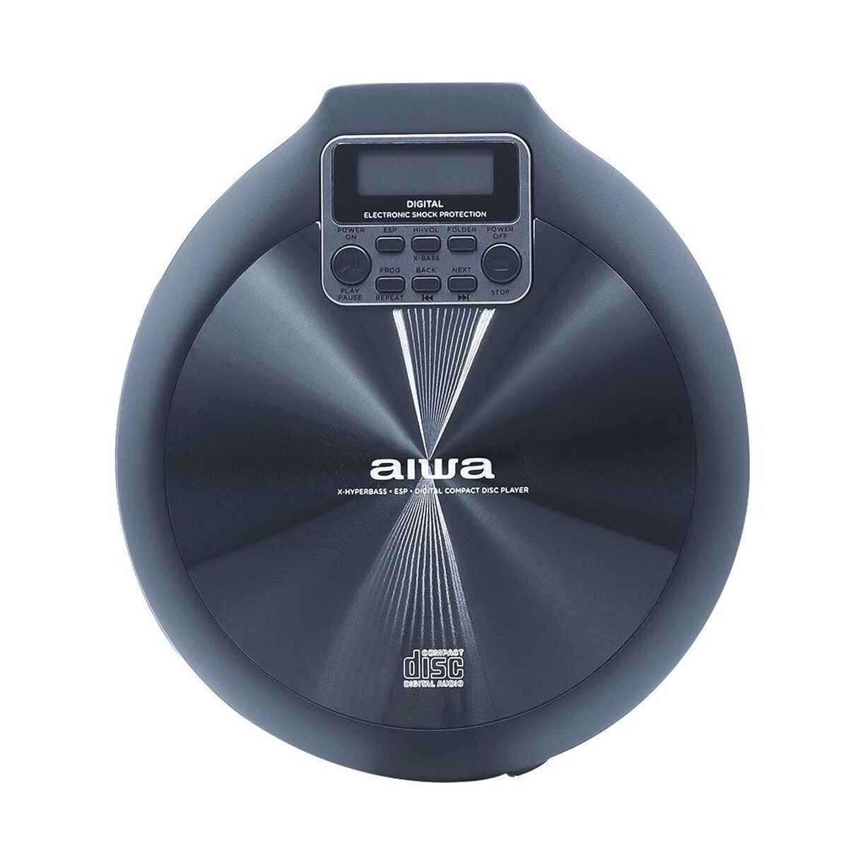 CD/MP3-spelare Aiwa PCD-810BL Bärbar Svart