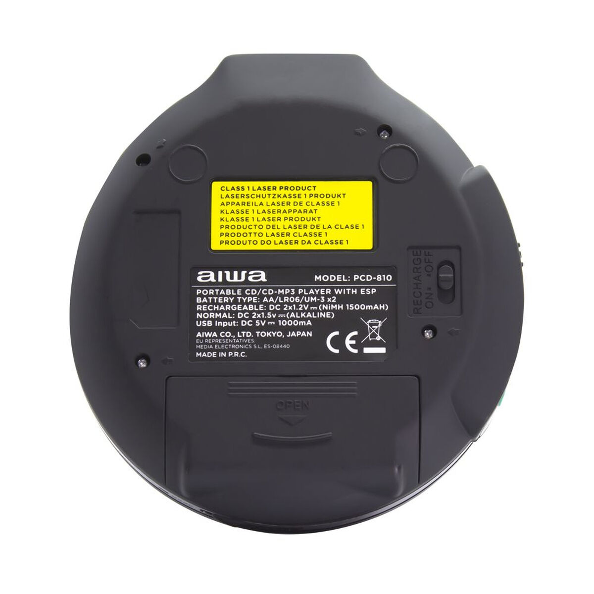 CD/MP3-spelare Aiwa PCD-810BL Bärbar Svart - 4