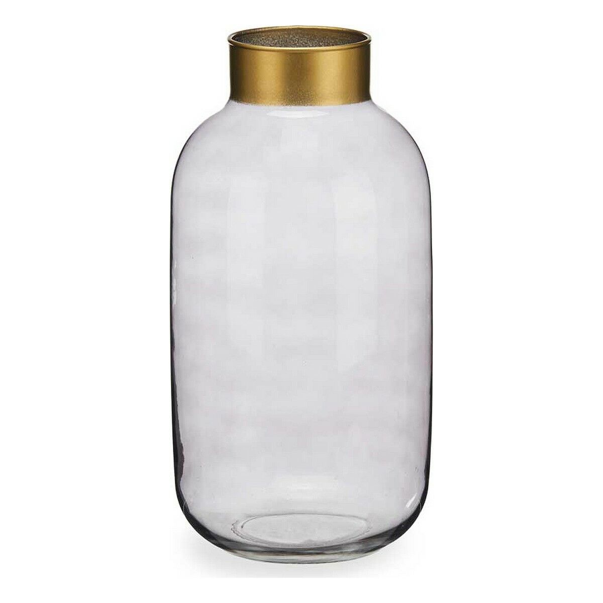Vas Gift Decor Grå Gyllene Glas Slät 14,5 x 29,5 x 14,5 cm