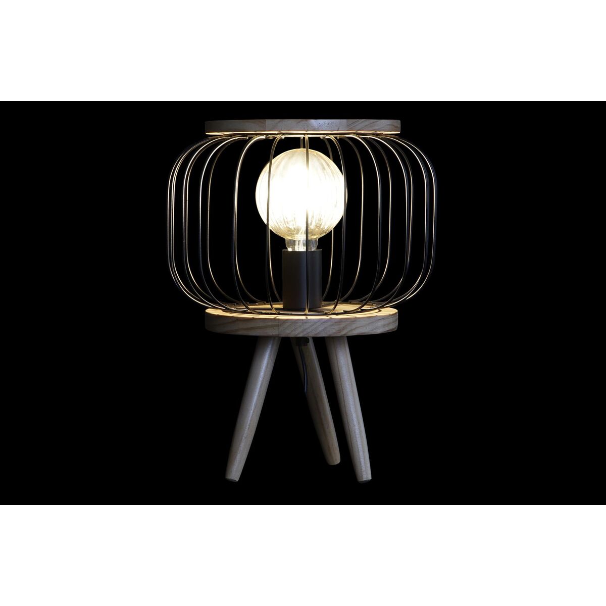 Bordslampa DKD Home Decor Svart Brun 220 V 50 W (29 x 29 x 38 cm) - 6