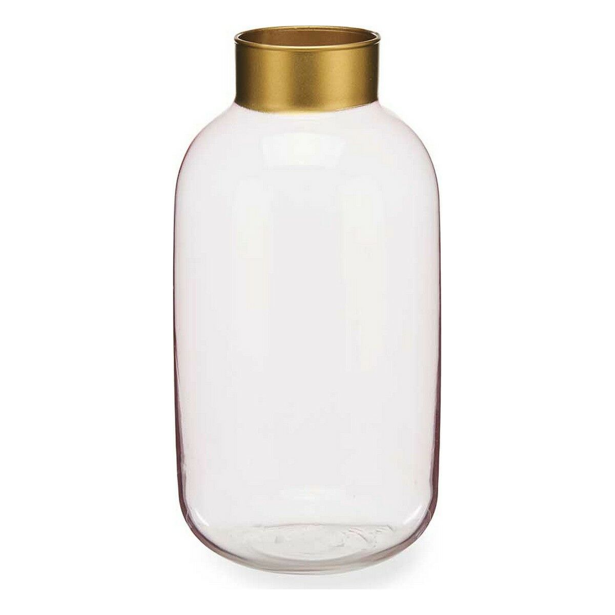 Vas Gift Decor Rosa Gyllene Glas Slät 14,5 x 29,5 x 14,5 cm