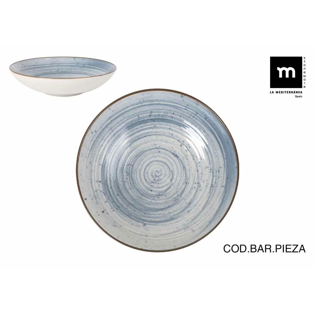 Djup tallrik La Mediterránea Swirl Ø 21 cm (12 antal) - 3