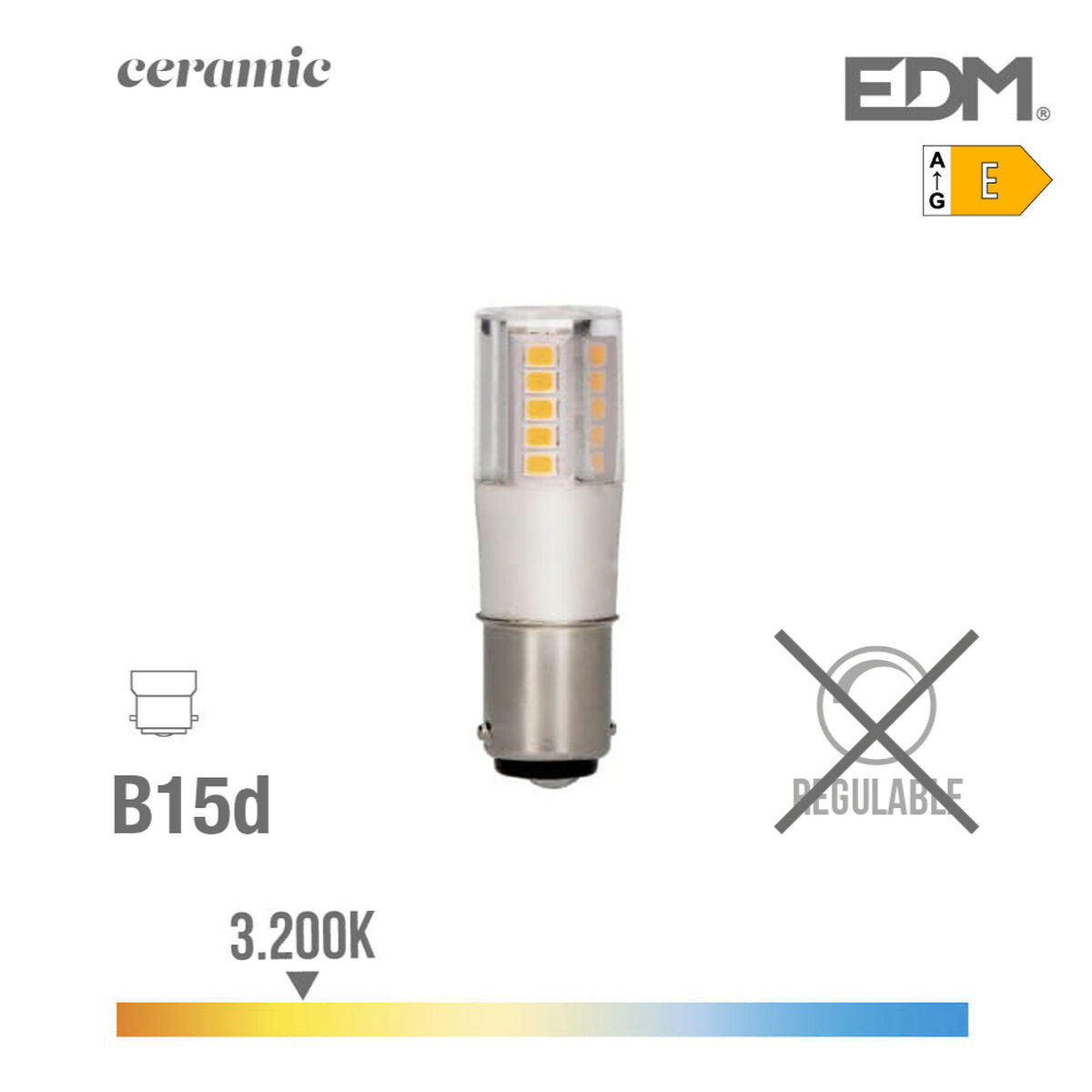 LED-lampa EDM 98935 E 5,5 W 60 W B15D 700 lm 650 Lm Ø 1,7 x 5,7 cm Ø 1,8 x 5,7 cm (3200 K)
