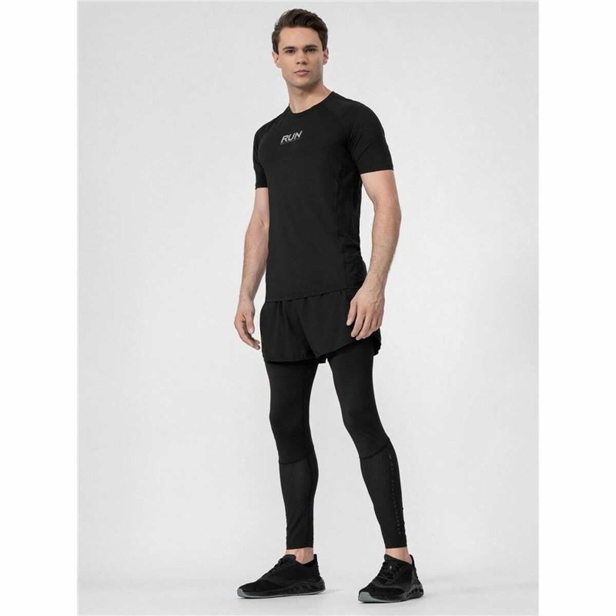 T-shirt med kortärm Herr 4F Run Svart - 5
