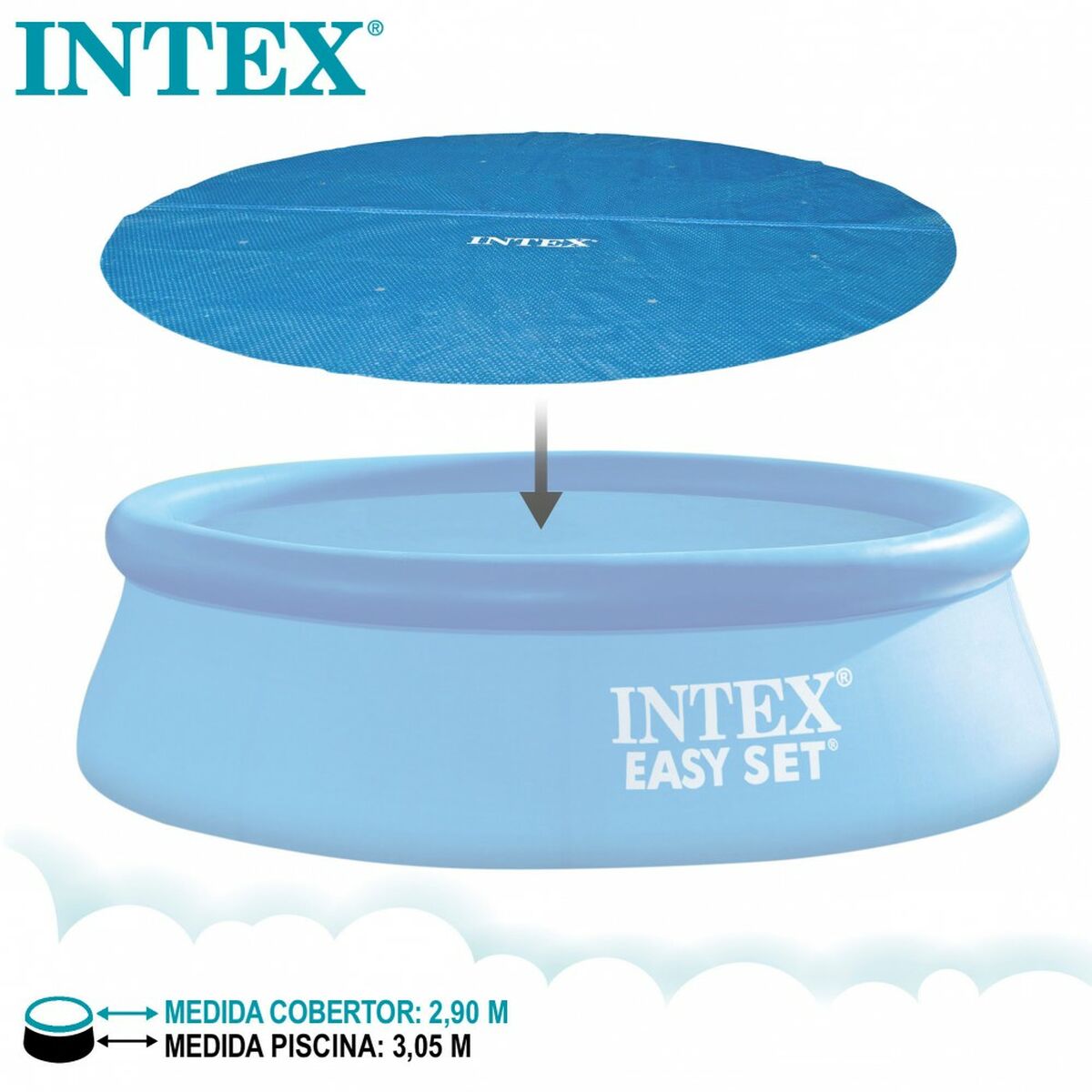 Pool Cover Intex 29021 EASY SET/METAL FRAME Blå Ø 305 cm 290 x 290 cm - 4