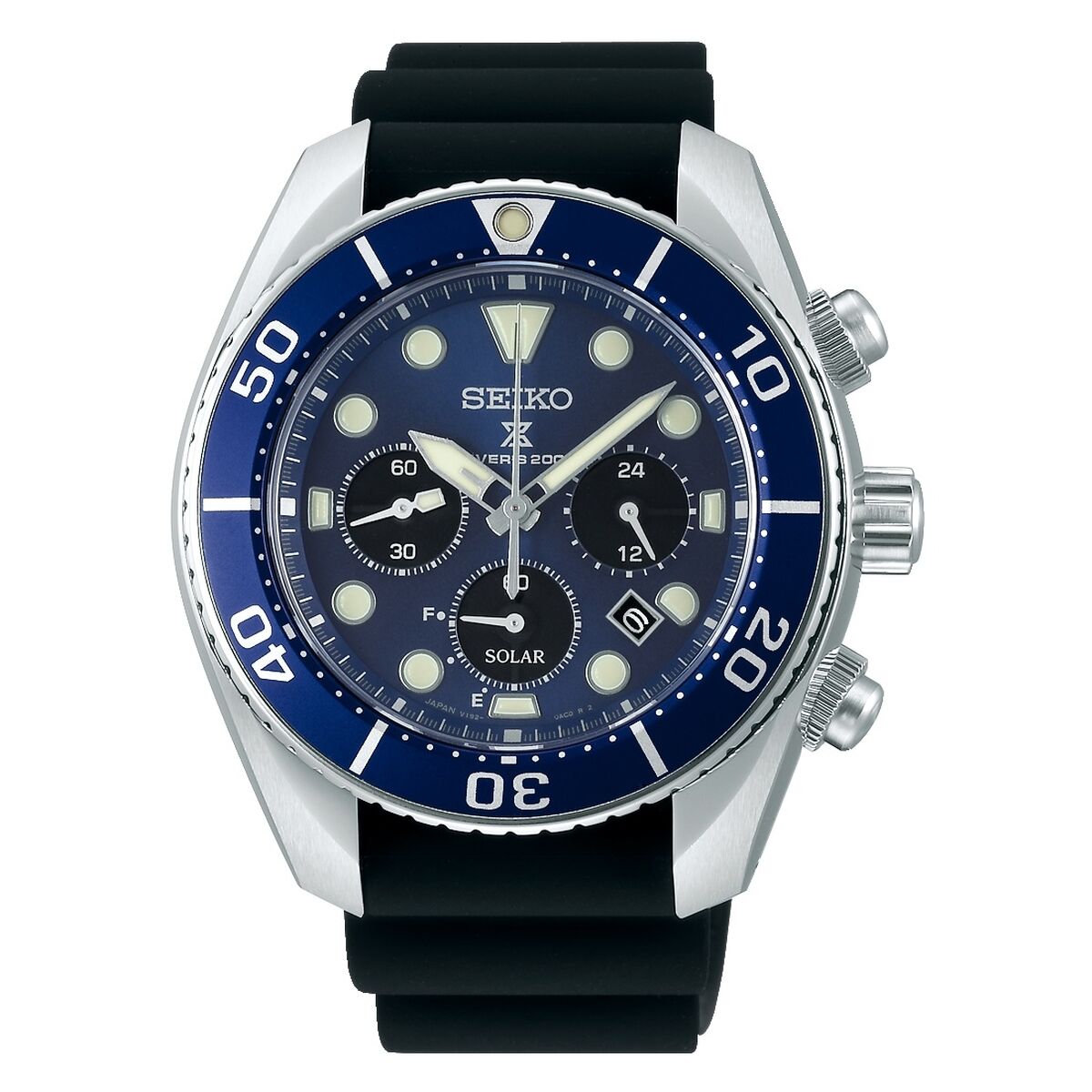 Herrklocka Seiko PROSPEX DIVERS SOLAR Svart (Ø 44,5 mm)
