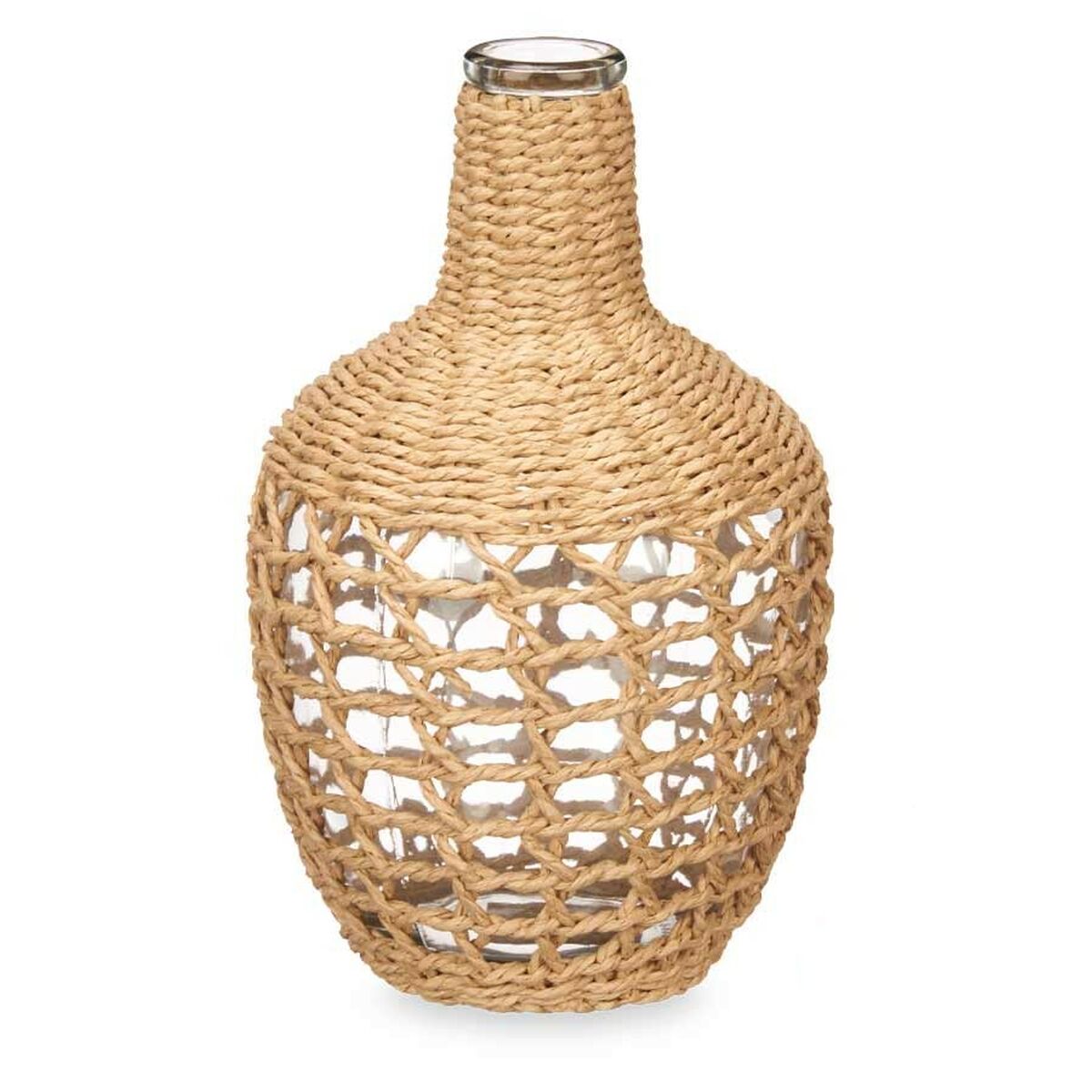 Dekorativ karaff Gift Decor Brun Transparent Trä Glas 17 x 31 x 17 cm 20 x 31 x 20 cm 5,5 x 30 x 5,5 cm (4 antal) - 2