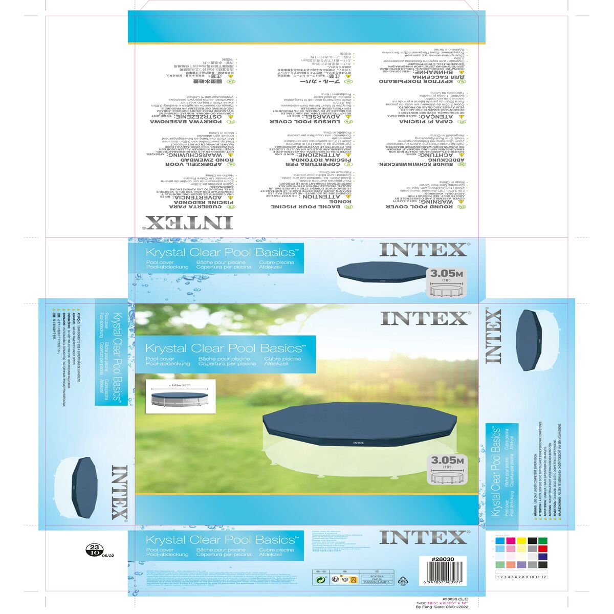 Pool Cover Intex 28030 METAL FRAME 305 x 25 x 305 cm - 22