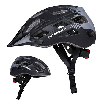Cykelhjälm för vuxna Dunlop M Svart LED Ljus