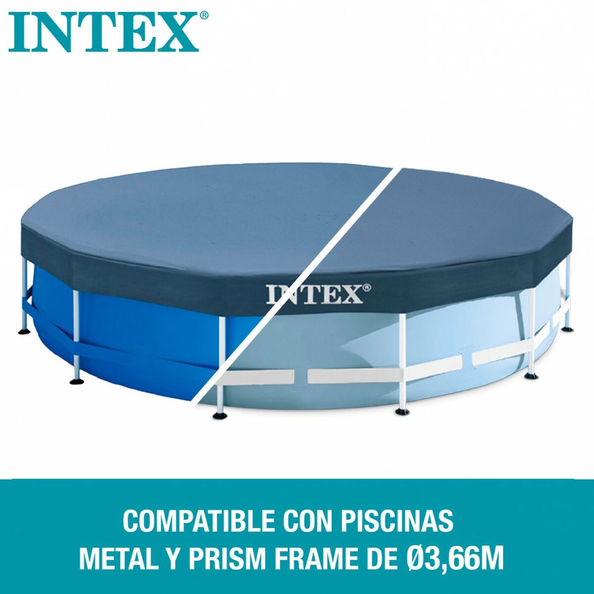 Pool Cover Intex 28031 METAL FRAME 366 x 25 x 366 cm - 5