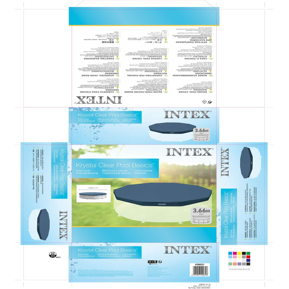 Pool Cover Intex 28031 METAL FRAME 366 x 25 x 366 cm - 22