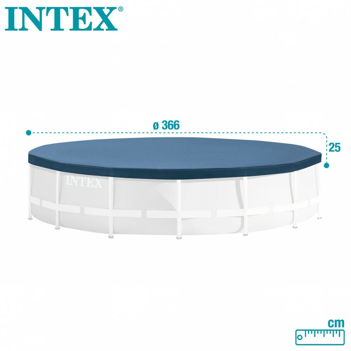 Pool Cover Intex 28031 METAL FRAME 366 x 25 x 366 cm - 2