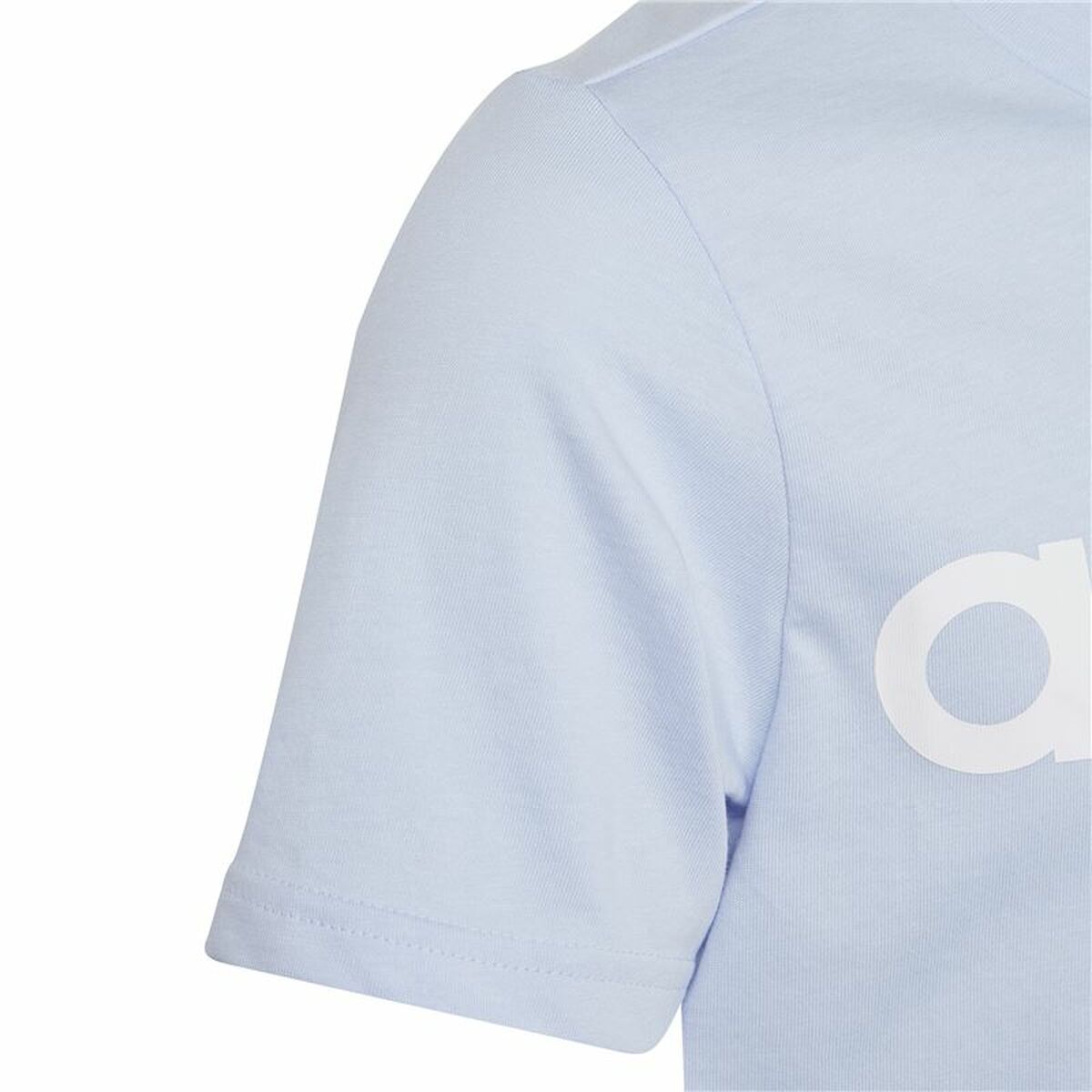 Barn T-shirt med kortärm Adidas Linear Logo Blå - 3