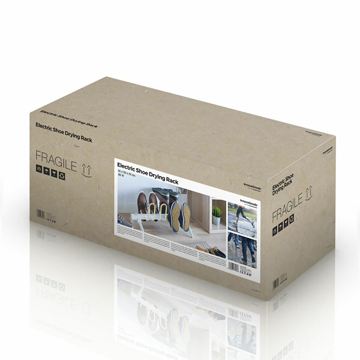 Elektrisk skotork InnovaGoods 80W Vit Aluminium (Renoverade A) - 4