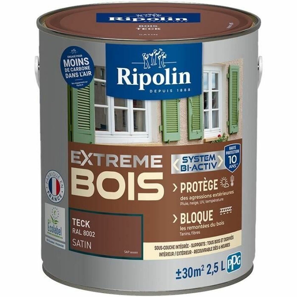 Måla Ripolin Brun Satinfinish 2,5 L