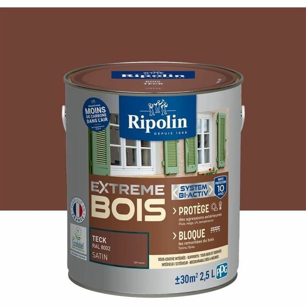 Måla Ripolin Brun Satinfinish 2,5 L - 2
