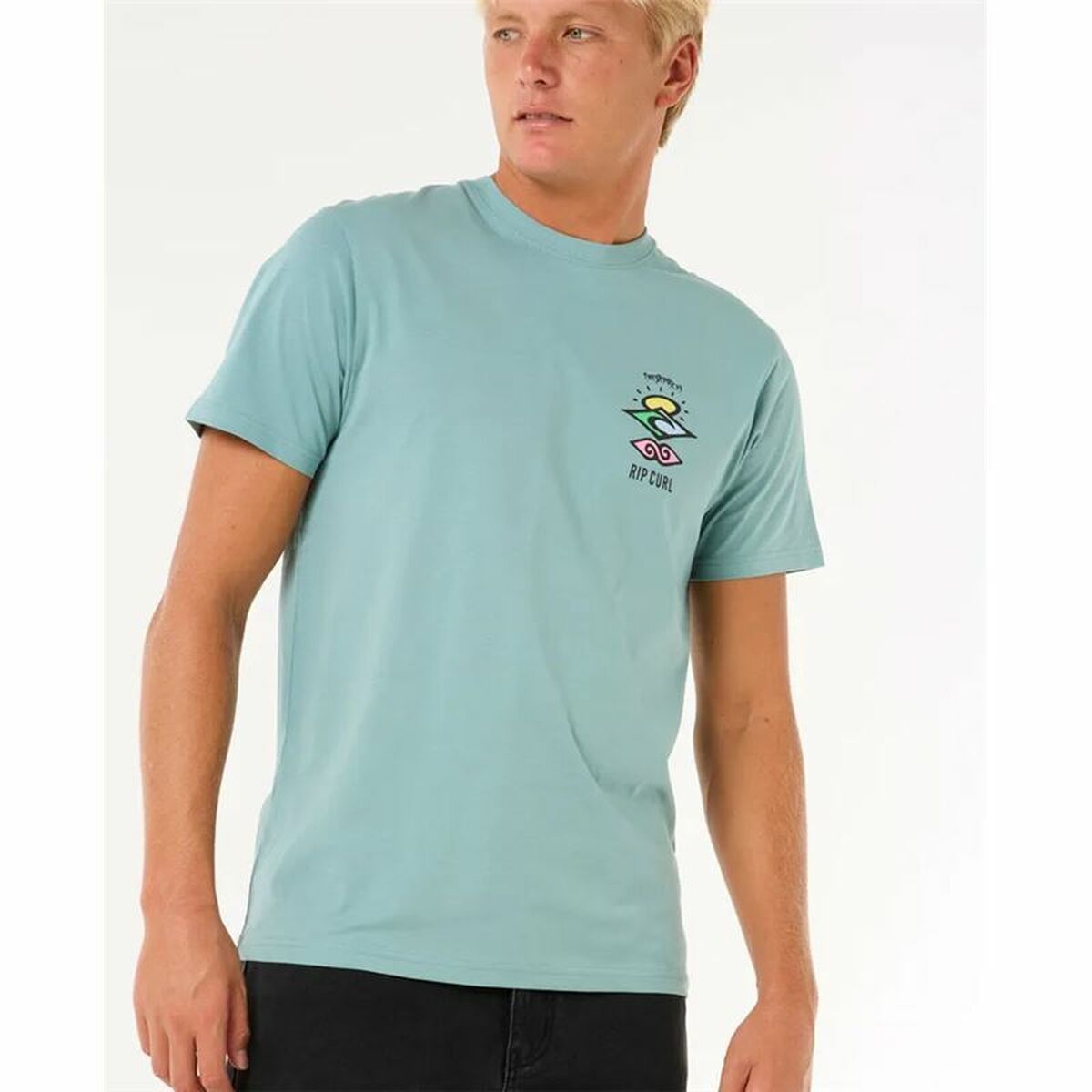T-shirt med kortärm Herr Rip Curl Search Icon Tee Blå - 2