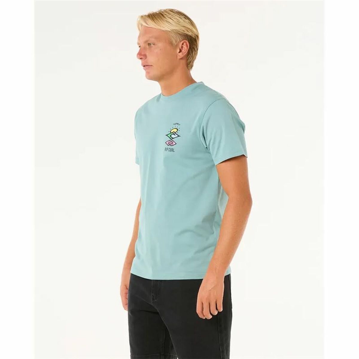 T-shirt med kortärm Herr Rip Curl Search Icon Tee Blå - 3