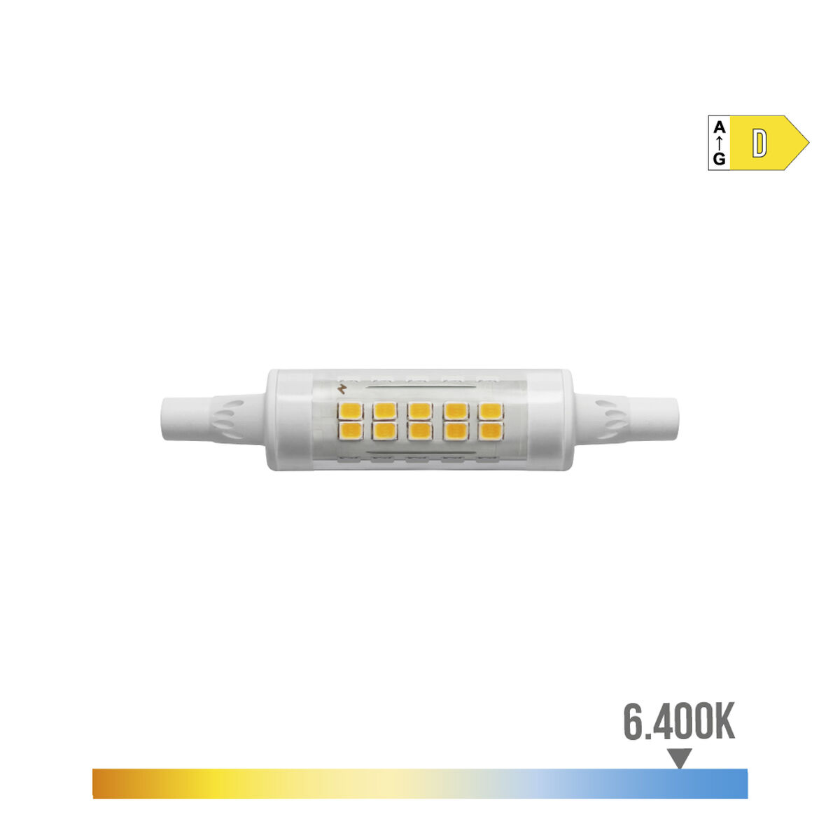 LED-lampa EDM 98981 D 5,5 W 45 W 60 W R7s 800 lm 600 lm 1,5 x 7,8 cm Ø 1,5 x 7,8 cm Linjär (6400 K) - 6