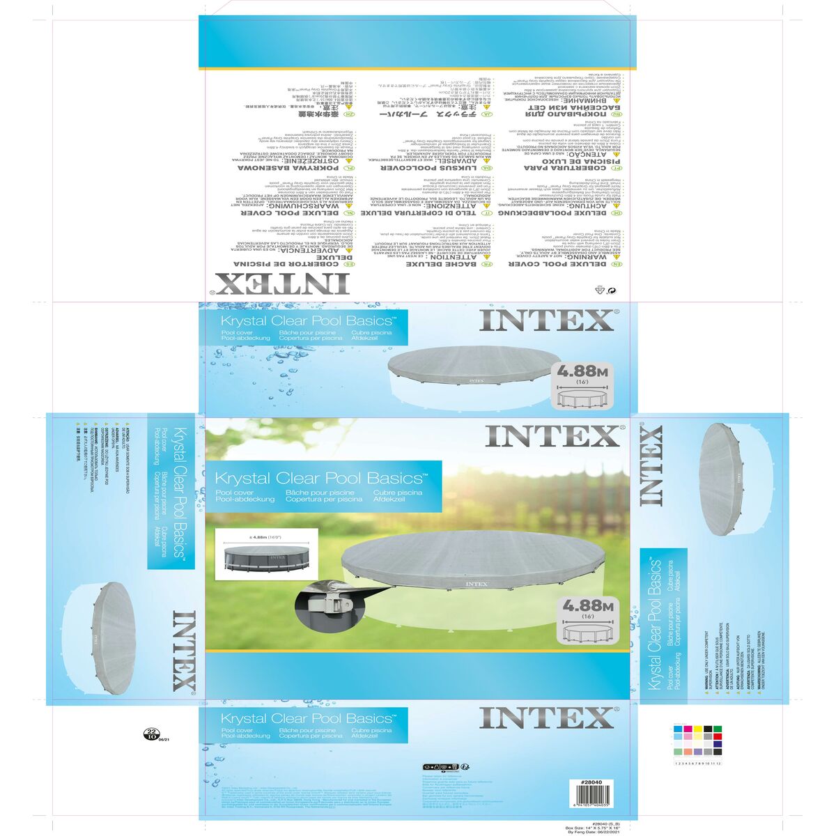 Pool Cover Intex 28040 ULTRA FRAME Ø 488 cm 488 x 25 x 488 cm - 11