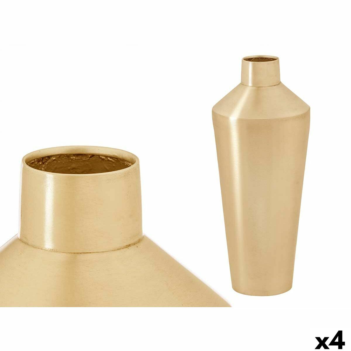 Vas Gift Decor Gyllene Järn 16 x 40 x 16 cm 40 x 16 x 40 cm (4 antal)
