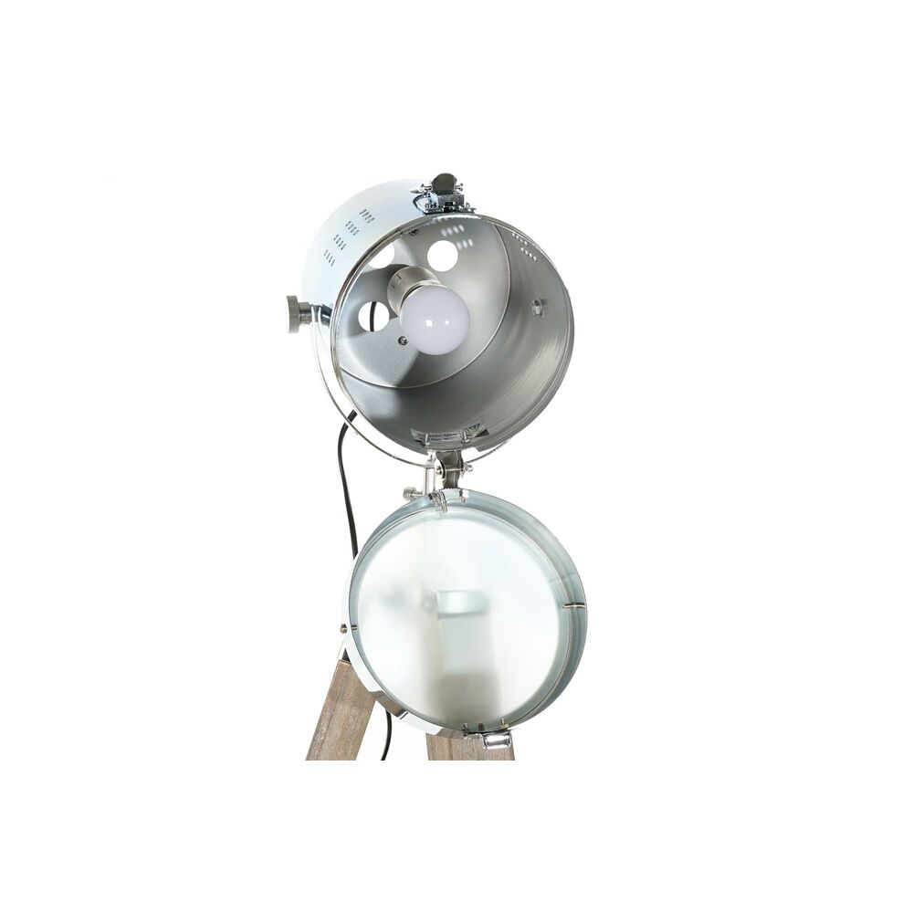 Golvlampa DKD Home Decor Metall Trä Silver Ljusbrun Tripod (66 x 66 x 142 cm) - 8