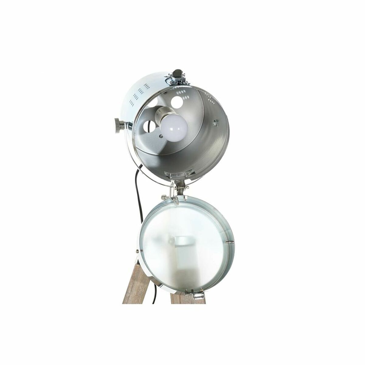Golvlampa DKD Home Decor Metall Trä Silver Ljusbrun Tripod (66 x 66 x 142 cm) - 16