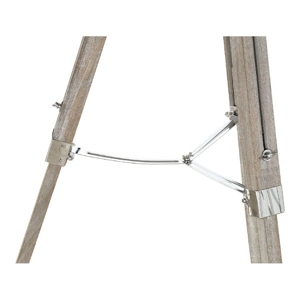 Golvlampa DKD Home Decor Metall Trä Silver Ljusbrun Tripod (66 x 66 x 142 cm) - 14