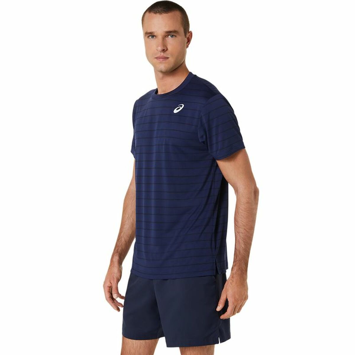 T-shirt med kortärm Herr Asics Court Marinblå Tennis - 3