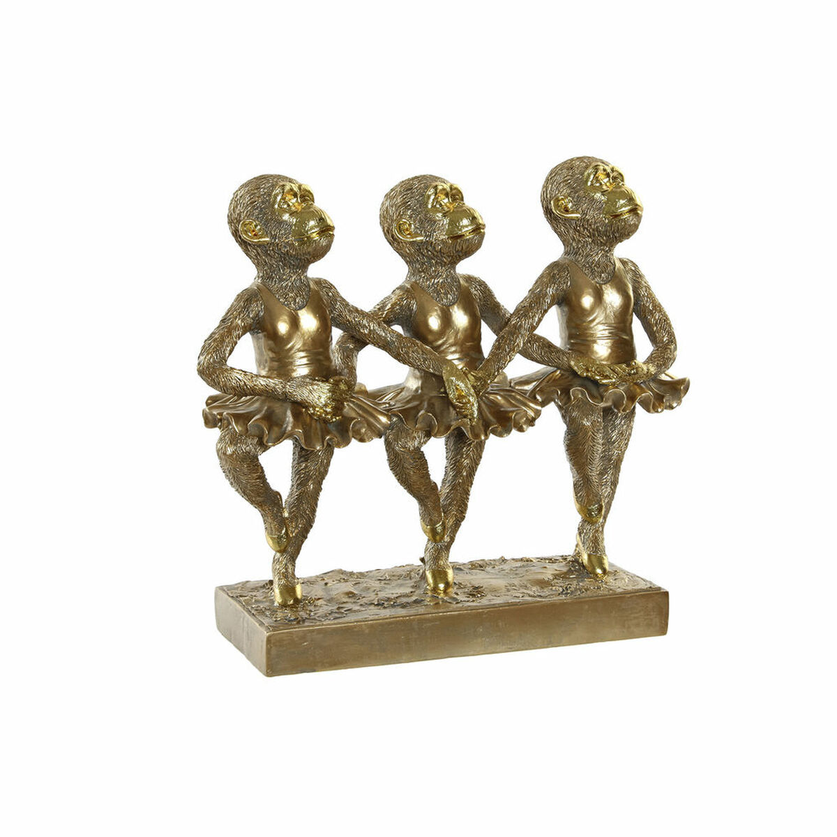Prydnadsfigur DKD Home Decor FZ-95092 Gyllene Kolonial Apa Overaller 32,5 x 12,5 x 29 cm - 7