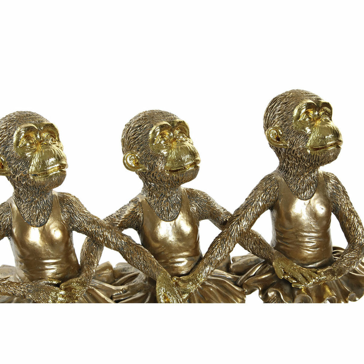 Prydnadsfigur DKD Home Decor FZ-95092 Gyllene Kolonial Apa Overaller 32,5 x 12,5 x 29 cm - 8