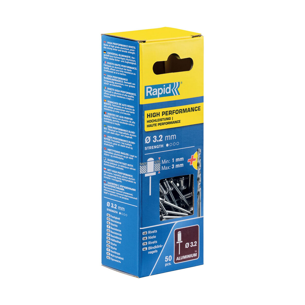 Nitar Rapid 5001528 Axel Ø 3,2 x 6 mm Aluminium (50 antal) - 9