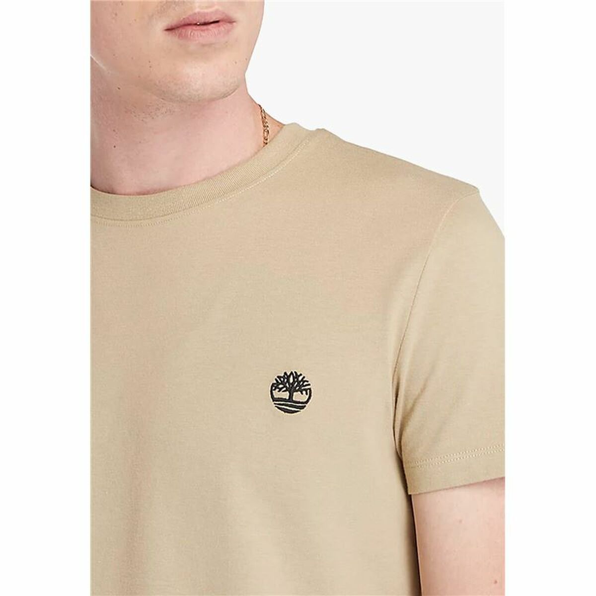 T-shirt med kortärm Herr Timberland Beige - 5
