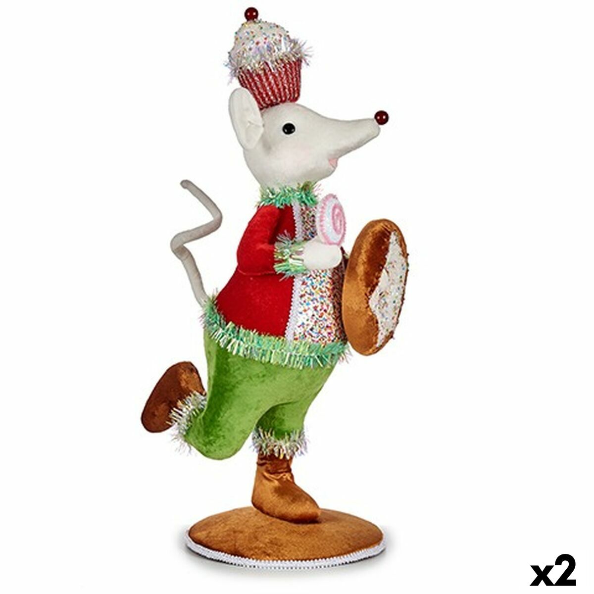 Prydnadsfigur Krist+ Mus 20 x 55 x 24 cm (2 antal)