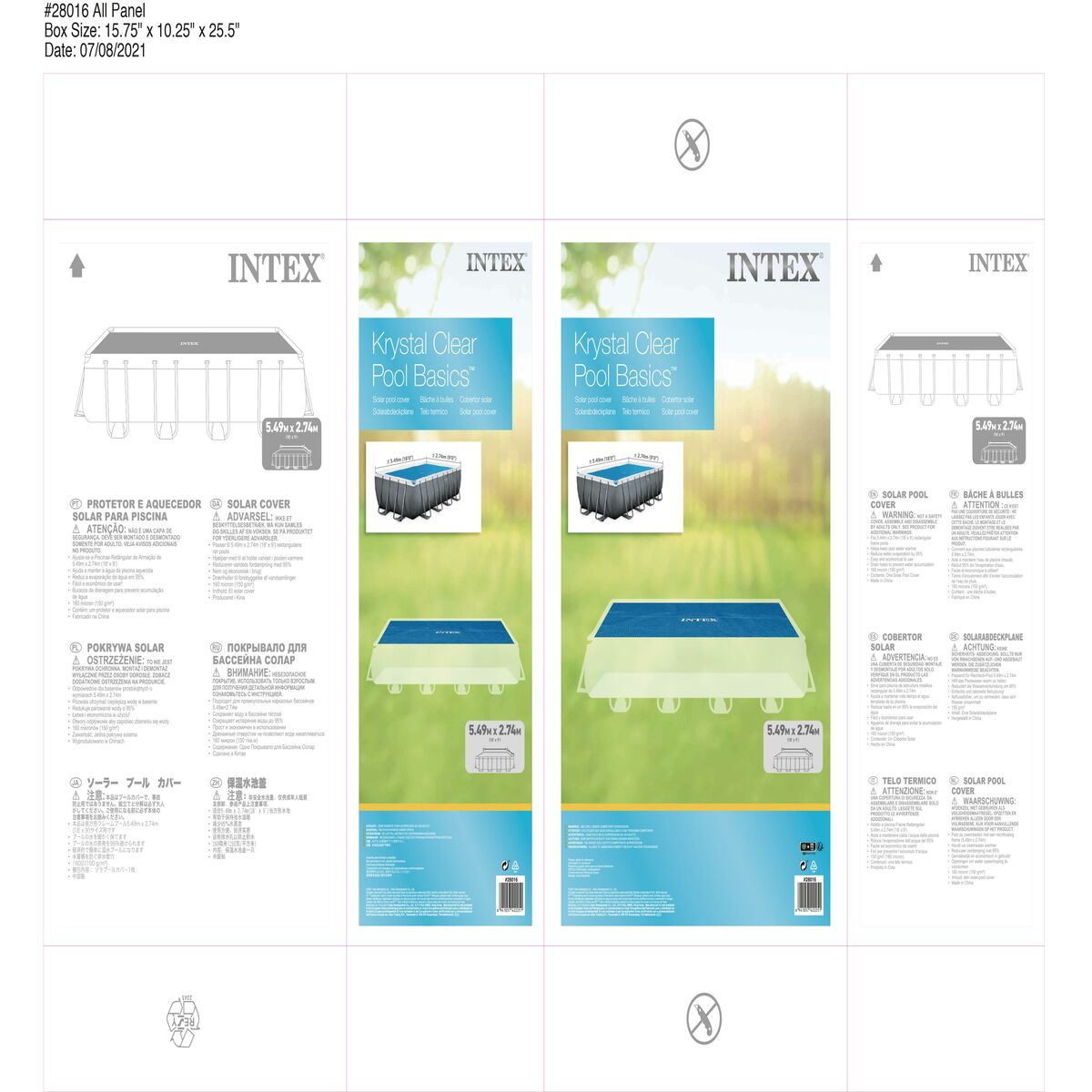 Pool Cover Intex 28016 Rektangulär Sol 549 x 274 cm - 4
