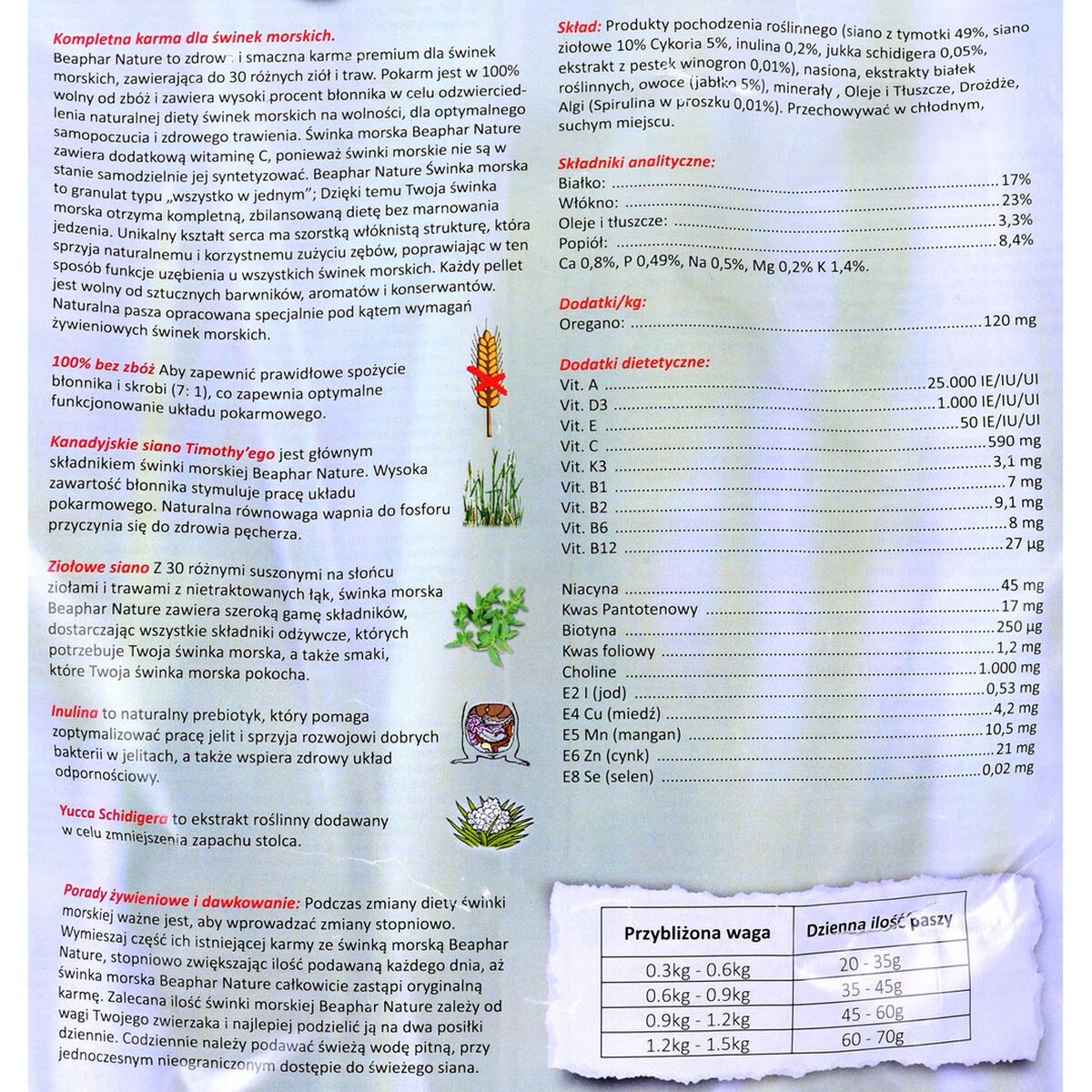 Mat Beaphar Nature Marsvin Kanin 3 Kg - 3