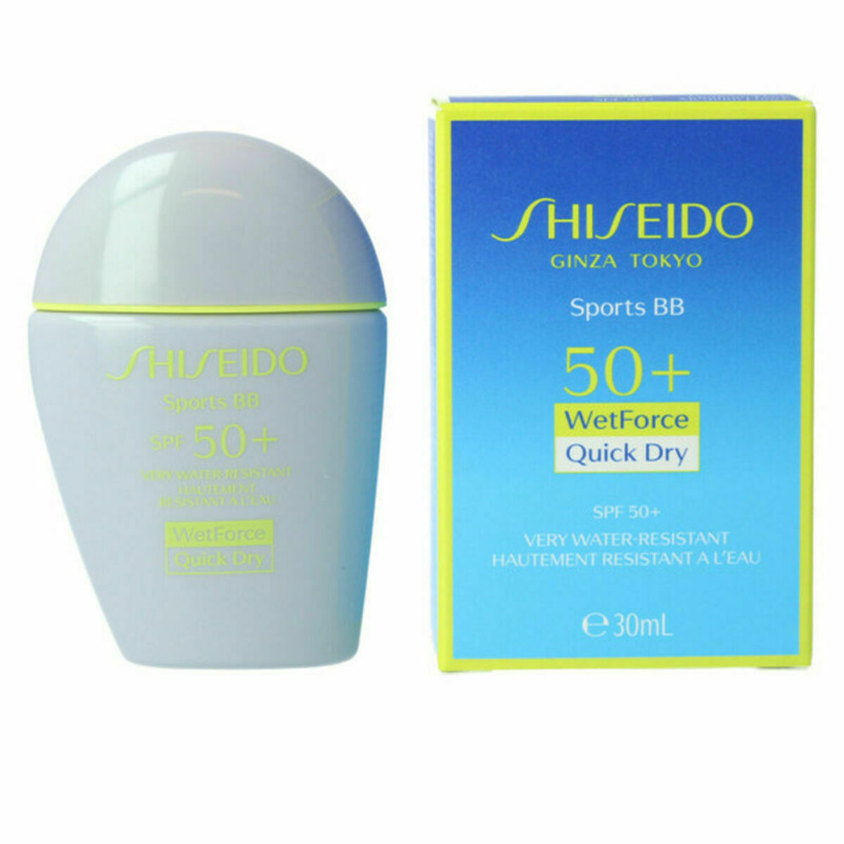 Solskydd med färg Shiseido Sports BB SPF50+ Beige Spf 50 30 L